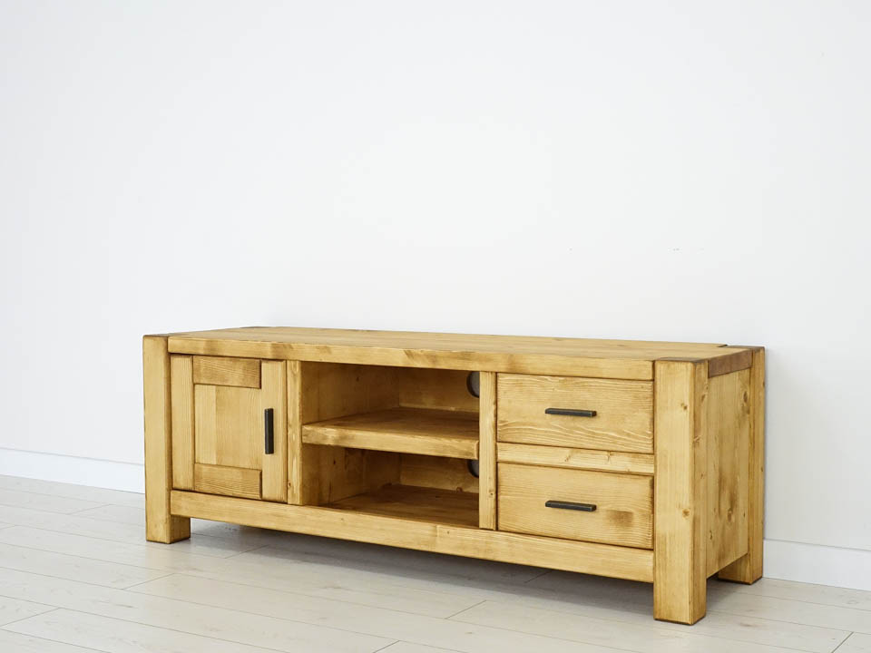 szafka rtv drewniana świerkowa