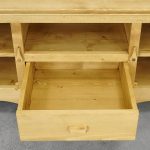 szafka rtv drewniana świerkowa z szyfladą