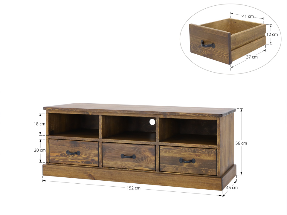 szafka rtv drewniana wymiary