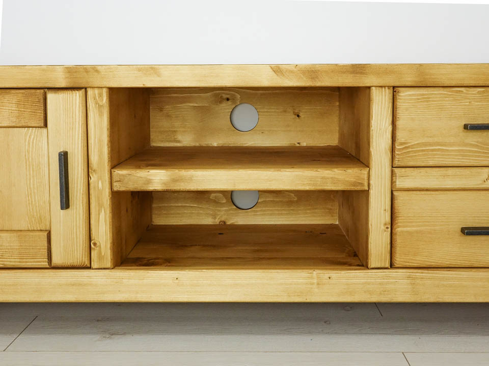 szafka rtv świerkowa industrialna