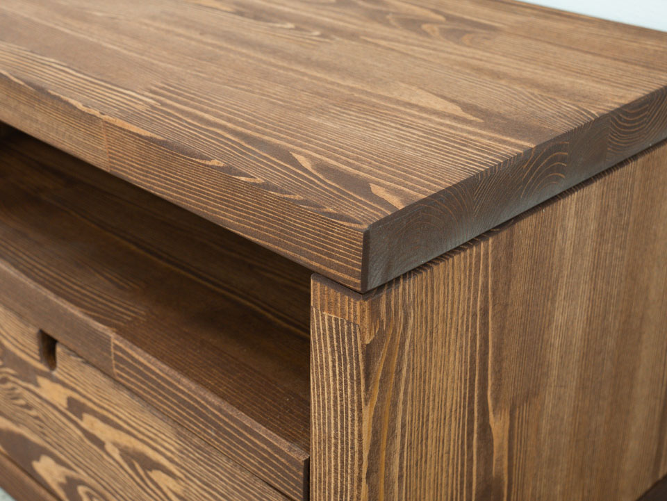 szafka rtv z litego drewna