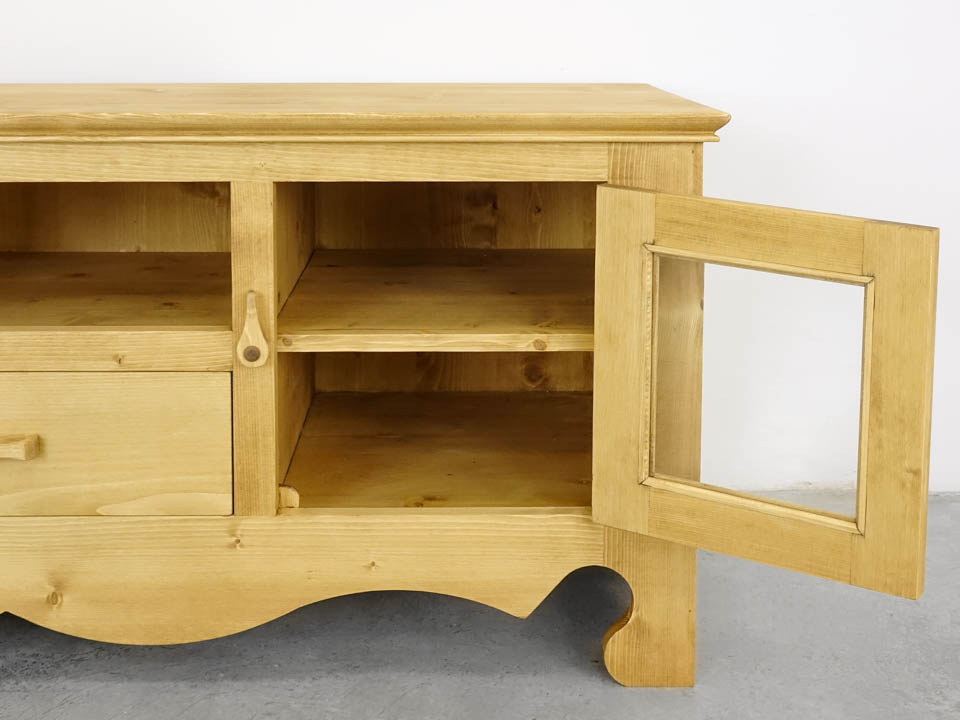 szafka rtv z litego drewna świerkowego