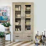 szeroka witryna drewniana scandi boho