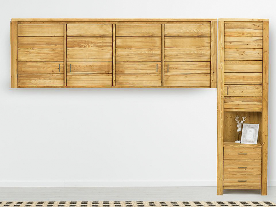 wiszące szafki drewniane