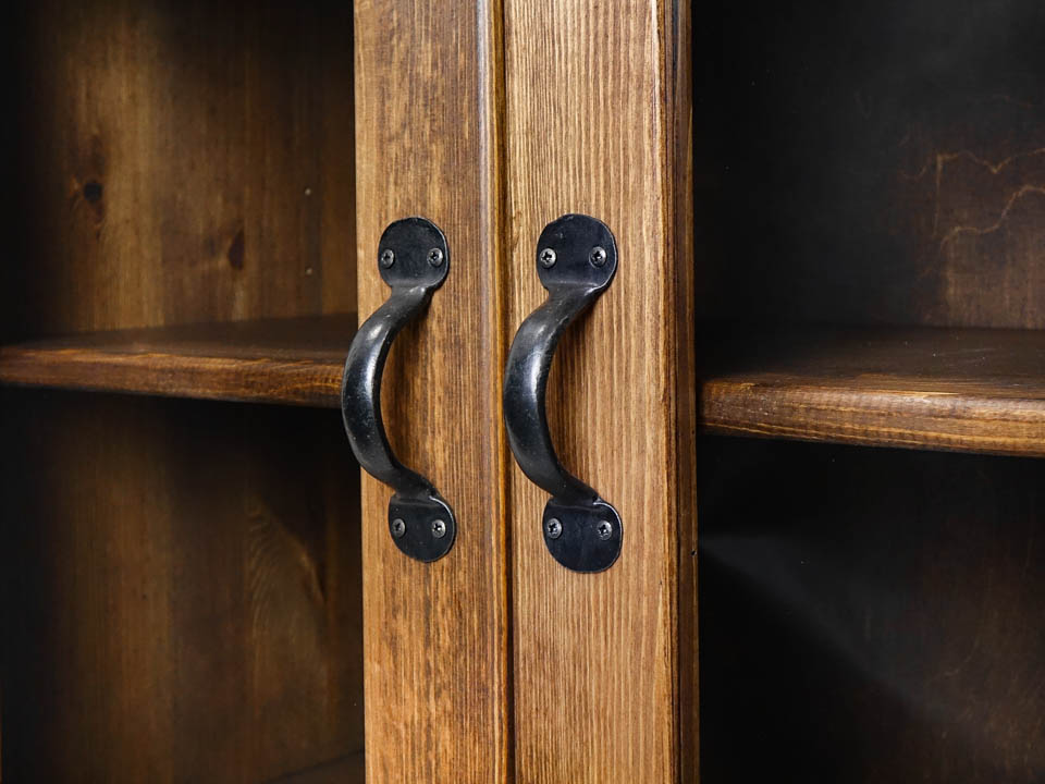 witryna drewniana boho