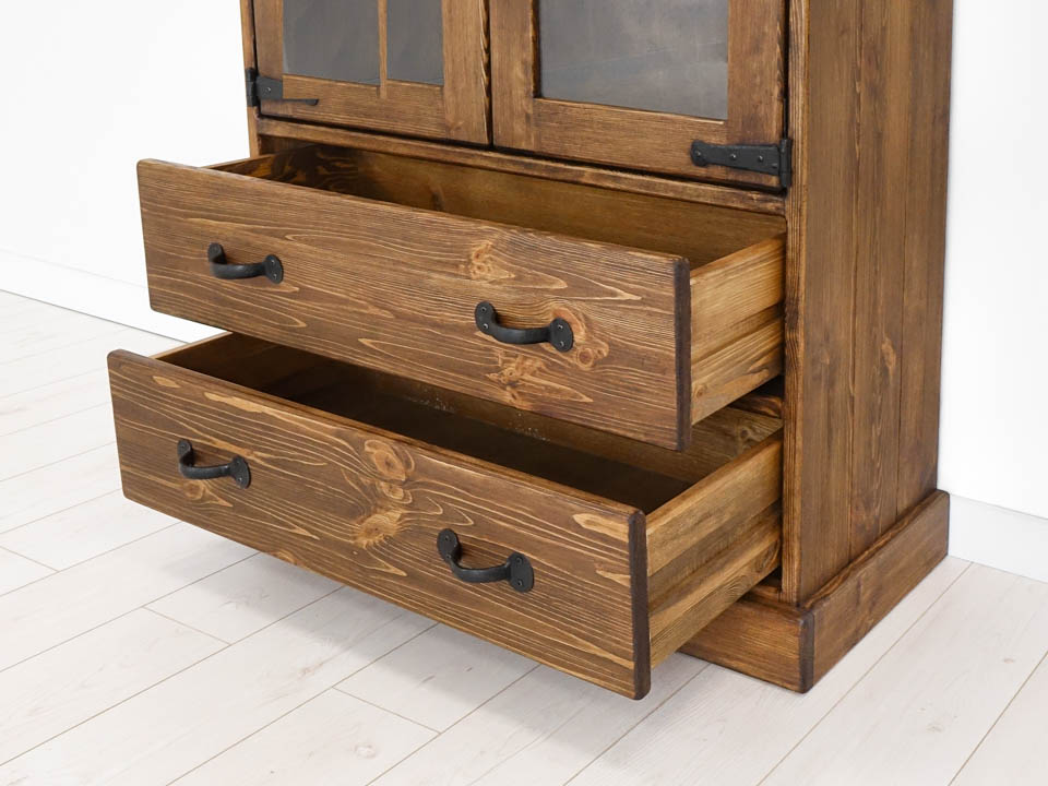 witryna drewniana boho