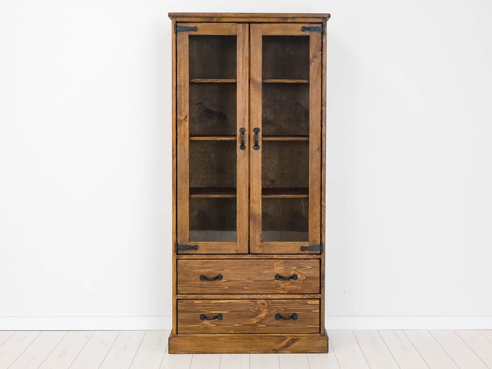 witryna drewniana boho