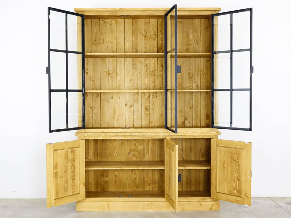 witryna drewniana industrialna do salonu