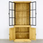 witryna drewniana loftowa do salonu