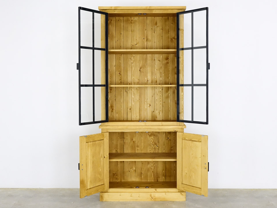 witryna drewniana loftowa do salonu