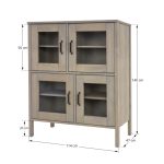 witryna drewniana niska boho