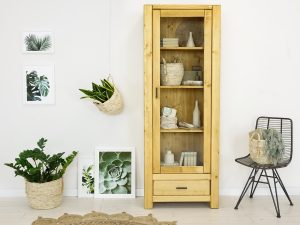 witryna drewniana nowoczesna do salonu