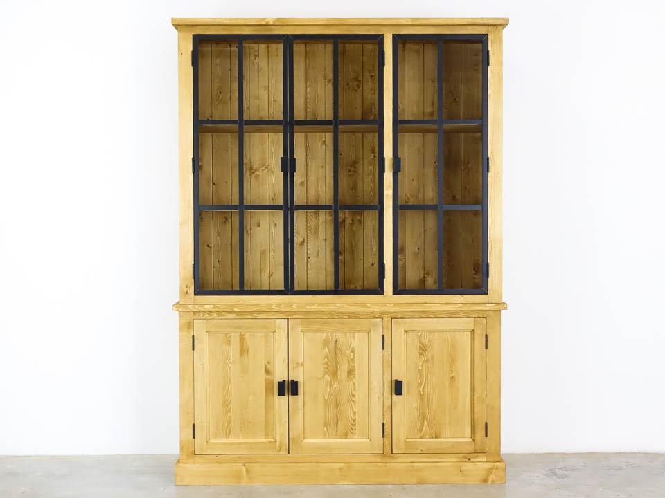 witryna drewniana sosnowa do salonu