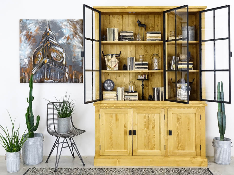 witryna z drewna loftowa