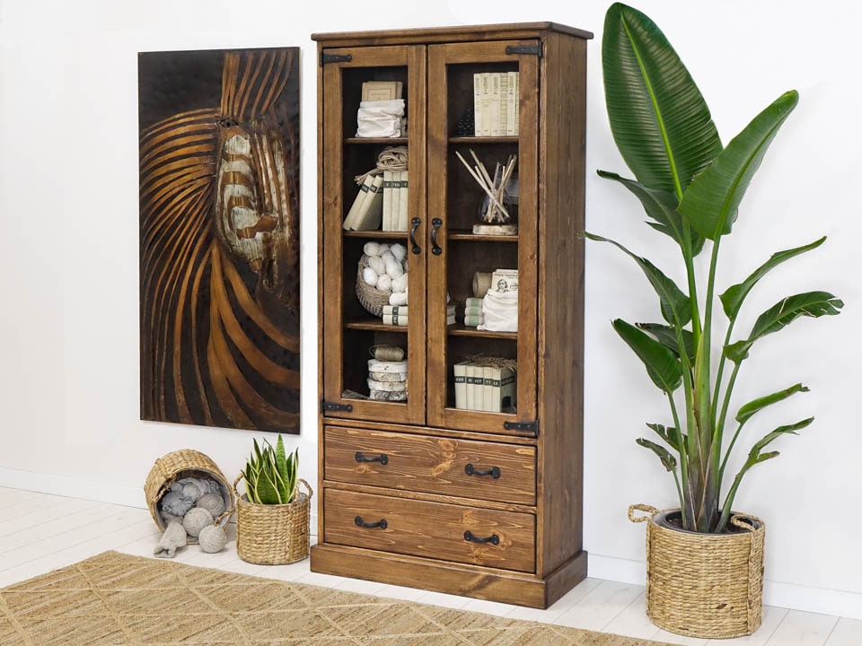 witryny z drewna boho