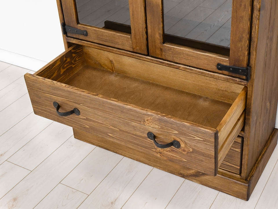 witryny z drewna boho